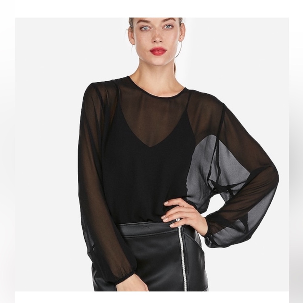 NWT Express Chiffon Bodysuit size:XXS
